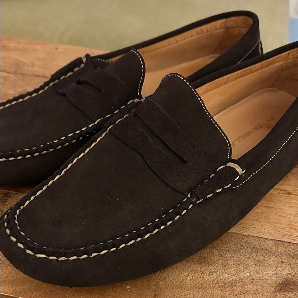Peter Millar Suede Driving Moccasins, Size 10M